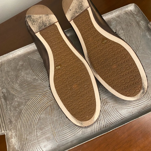 bcbgmaxazria ballet flats bronze bejeweled and worn a couple times - Picture 4 of 6